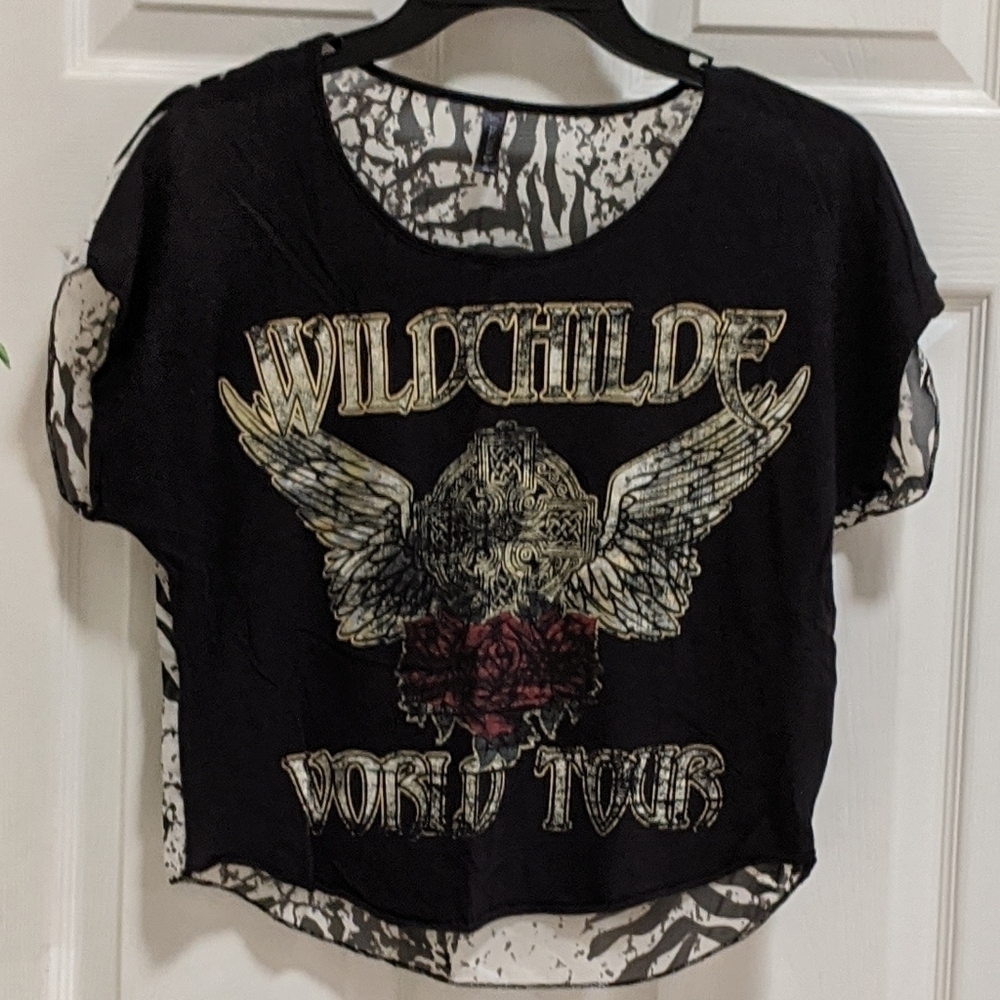 Full Tilt Wild Children World Tour Crop Top Size S